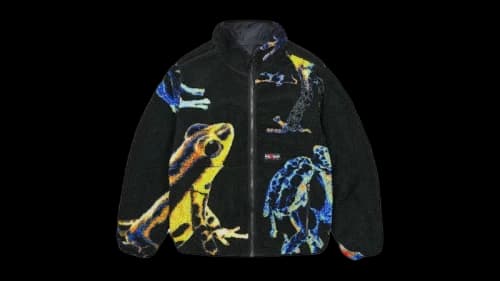 Palace Frogger Reversible Fleece Jacket Black
