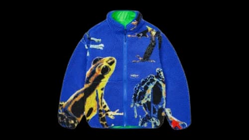 Palace Frogger Reversible Fleece Jacket Blue