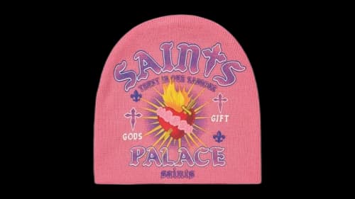 Palace Gods Gift Nein Cuff Beanie Pink