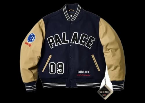 Palace GORE-TEX Going Further Varsity Jacket Navy