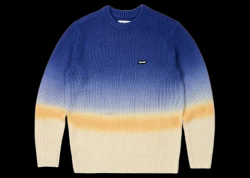 Palace Gradient Dye Rib Knit Blue