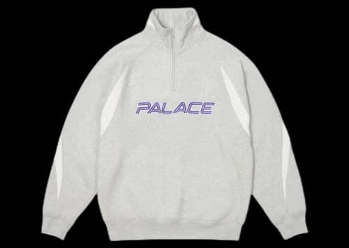 Palace Isn't It 1/4 Zip Grey Marl