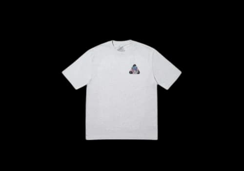 Palace Ripped T-Shirt Grey Marl