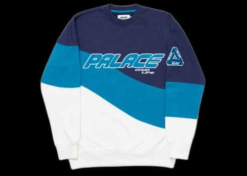 Palace Sign Das Waver Crew Navy/Blue/White