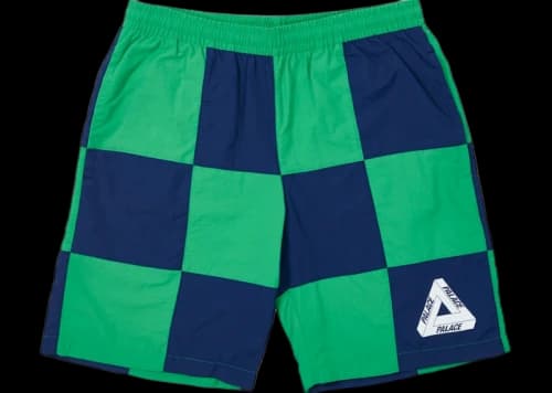 Palace Stitch Up Shell Shorts Green/Blue