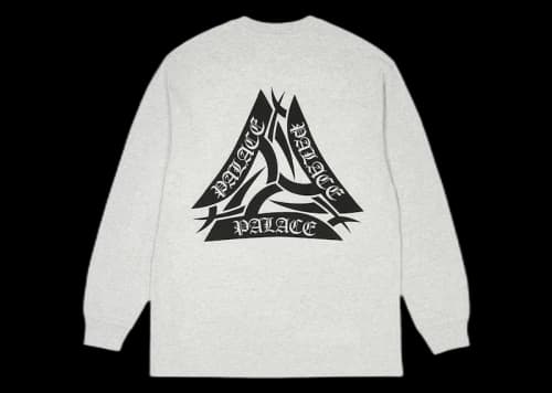 Palace Tribal Tri Longsleeve Grey Marl