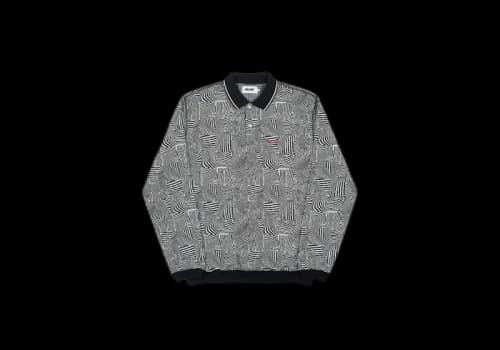 Palace Waved Polo Black/White