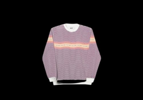 Palace Wavey Stripe Crew Burgundy