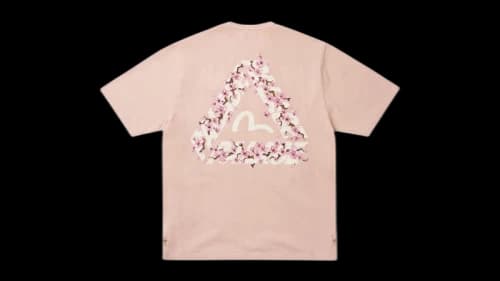 Palace x Evisu Heavy Wash T-Shirt Misty Pink
