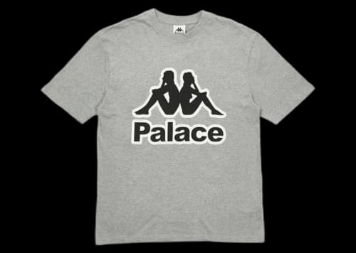 Palace x Kappa T-shirt Grey Marl