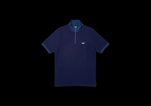 Palace Zipped Polo Navy