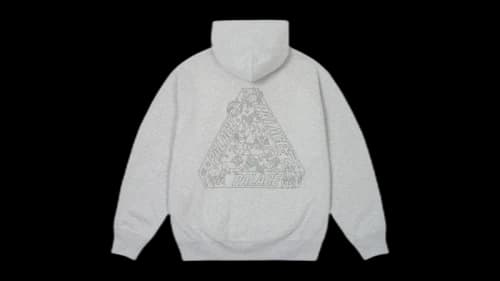 Palace Zodiac Tri-Ferg Hood Grey Marl