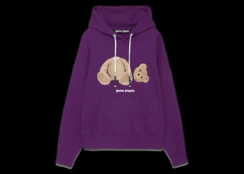 Palm Angels Bear Hoodie Purple