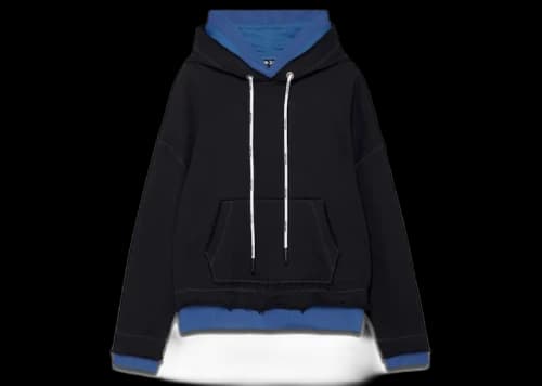 Palm Angels Doubled Layer Hoodie Black