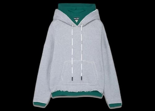 Palm Angels Doubled Layer Hoodie Grey