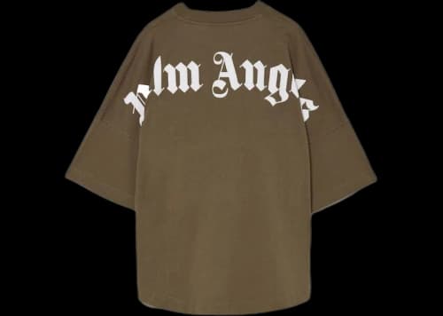 Palm Angels Logo T-shirt Military Green