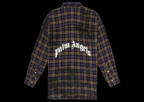 Palm Angels Round Logo Shirt Navy