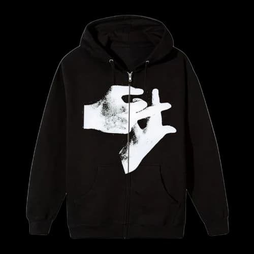 Playboi Carti Hands Zip Up Hoodie Black