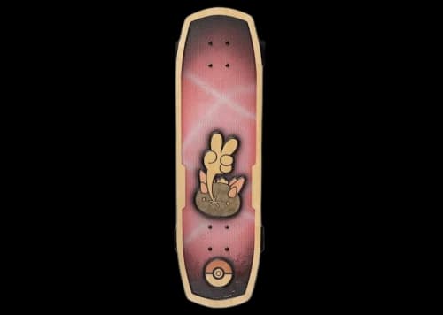 Pokemon Center x Bear Walker: Pyukumuku Skateboard Red