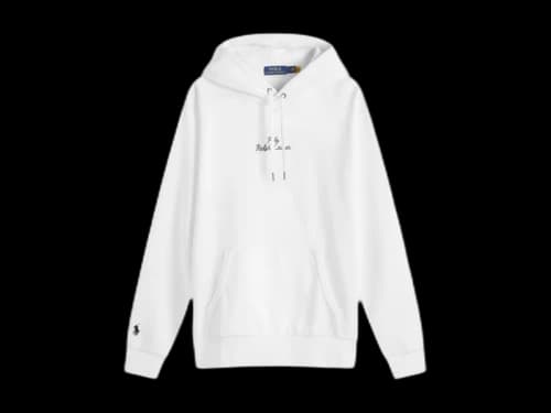 Polo Ralph Lauren Chain Stitch Logo Hoodie White
