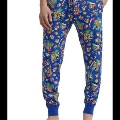Polo Ralph Lauren Hawaiian Bear Sleepwear Joggers Blue