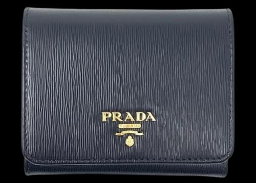 Prada Vitello Move Compact Wallet Black