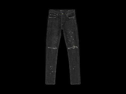 Purple Brand Over Spray Pants Black