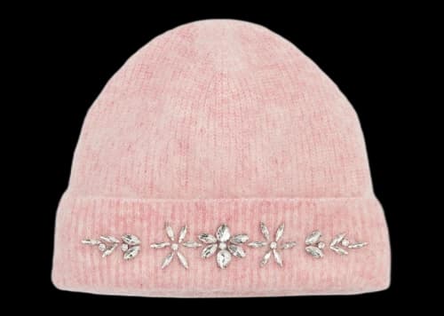Rabanne H&M Embellished Mohair-Blend Beanie Pink