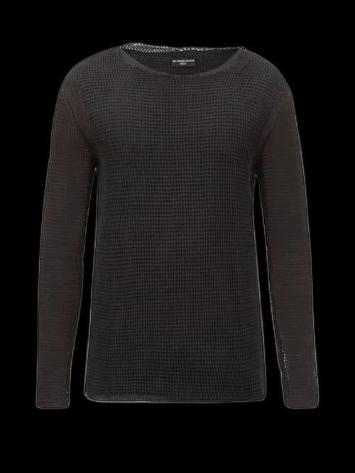 Raf Simons Archive Redux SS99 Raw Edge Mesh Top Black
