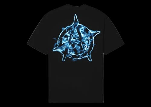 Revenge Blue Lightning Anarchy Tee Black