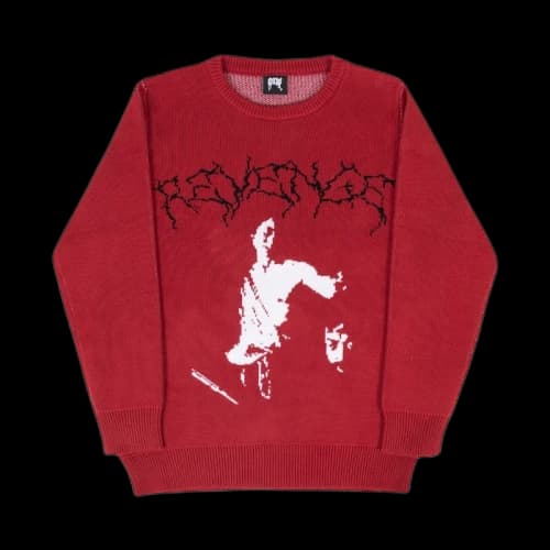 Revenge David And Goliath Maroon Knit Maroon