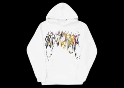Revenge Durk Painting Hoodie White