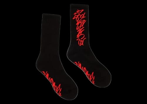 Revenge Graffiti Socks Black/Red