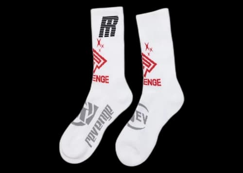 Revenge Moto Socks White