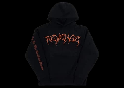 Revenge Orange Lightning Hoodie Black
