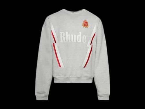 Rhude Lightning Crewneck Grey
