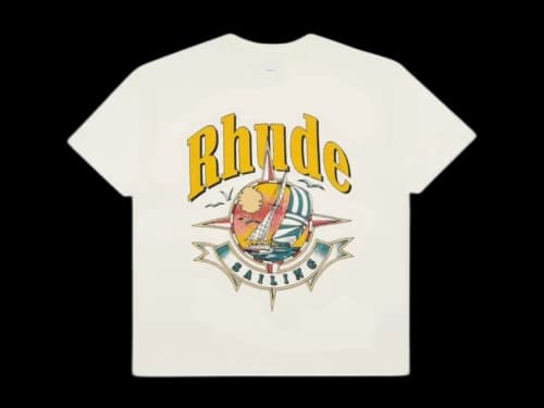 Rhude Port De T-shirt Vintage White