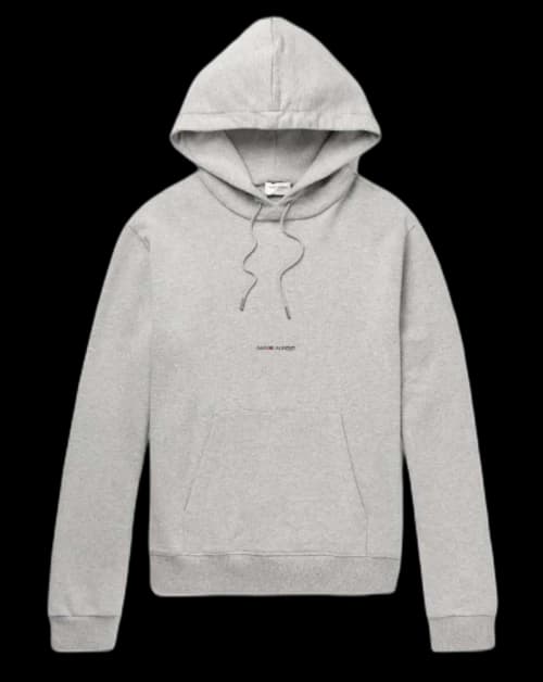Saint Laurent Rive Gauche Hoodie Gray