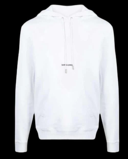 Saint Laurent Rive Gauche Hoodie White