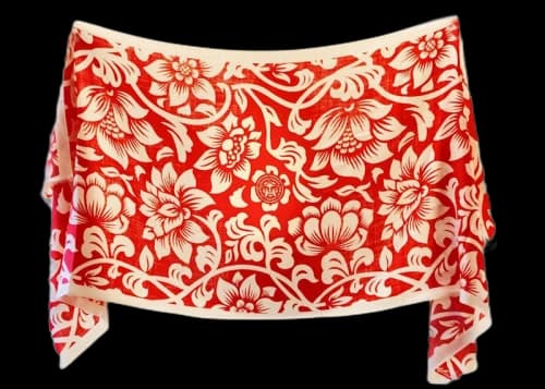 Shepard Fairey Floral Takeover Scarf Red