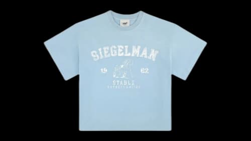 Siegelman Stable Graphic Boxy Tee Blue