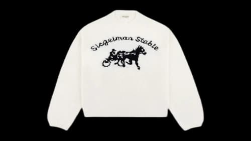 Siegelman Stable Logo Knit White