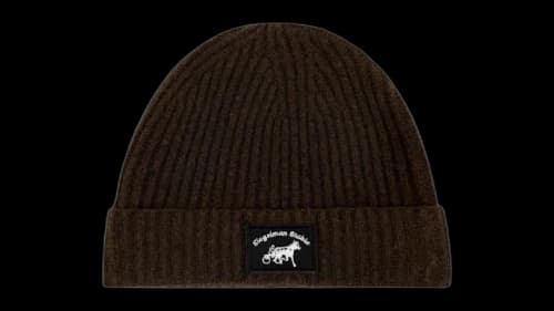 Siegelman Stable Stable Rib Beanie Dark Brown