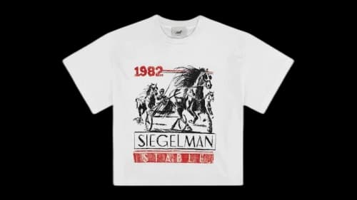 Siegelman Stable Three Horses Graphic Boxy Tee White