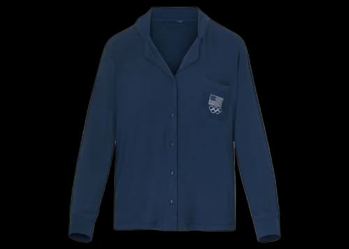 SKIMS Olympic Capsule Jersey Sleep Set Navy