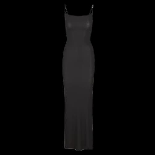 SKIMS Soft Lounge Long Slip Dress Onyx