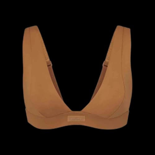 SKIMS Swim Plunge Bikini Top Almond