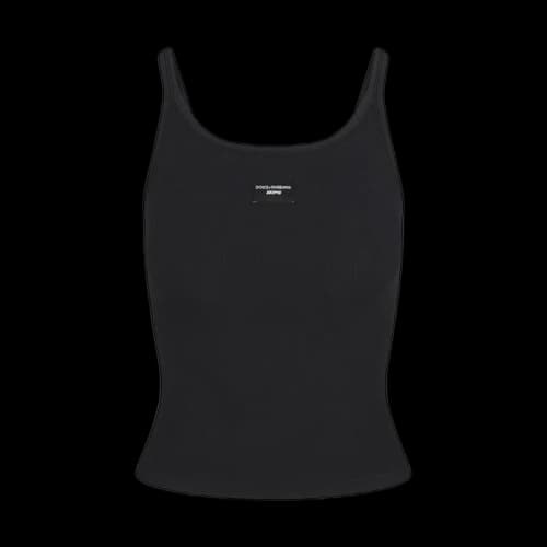SKIMS x Dolce&Gabbana Cotton Rib Scoop Tank Onyx
