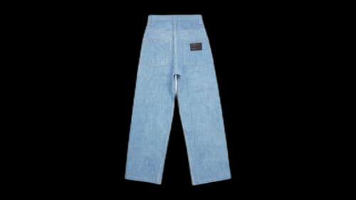 SKYLRK Pleated Denim Jean Blanket Wash