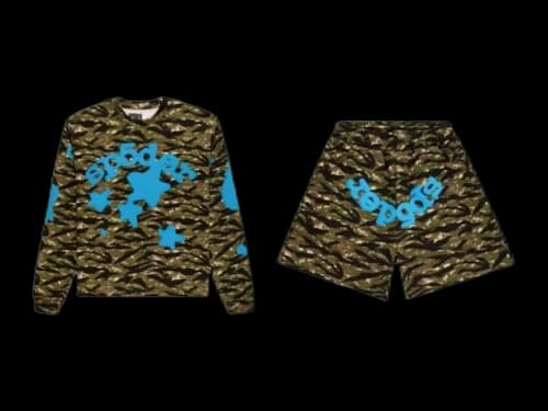 Sp5der Beluga L/S Shirt & Short Set Tiger Camo